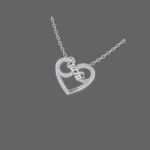 Shimmering Heart Infinity Tailored Name Pendant