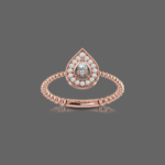 Pear Halo Ring