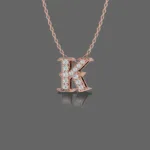Letter "K" Gold Pendant