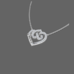 Tailored Two Hearts Name Pendant