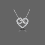 Shimmering Heart Infinity Tailored Name Pendant