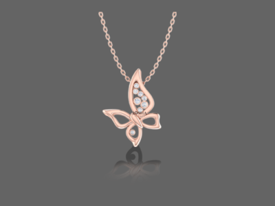 Delicate Flutter Diamond Pendant