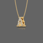 Letter "A" Gold Pendant