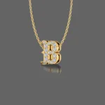 Letter "B" Gold Pendant - Image 9