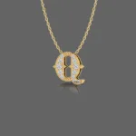 Letter "Q" Gold Pendant