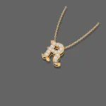 Letter "R" Gold Pendant