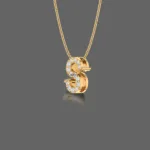 Letter "S" Gold Pendant