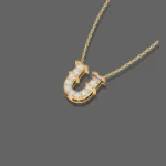 Letter "U" Gold Pendant