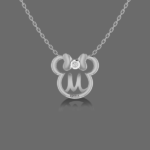 Minnie Mouse Gold Initial Pendant