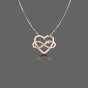 Heart Infinity Name Pendant