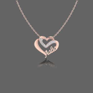 Two Heart Personalised Name Pendant