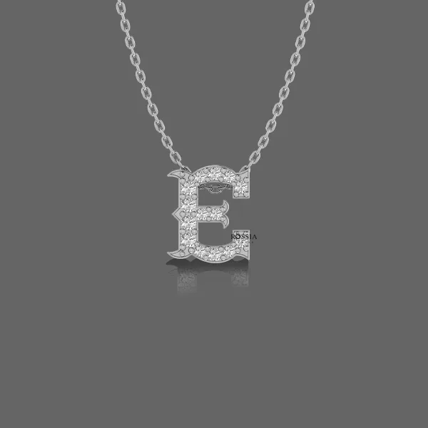 Letter "E" Gold Pendant