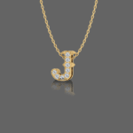 Letter "J" Gold Pendant