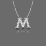Letter "M" Gold Pendant