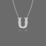 Letter "U" Gold Pendant