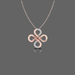 Four Leaf Customised Name Pendant