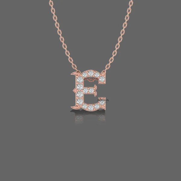 Letter "E" Gold Pendant