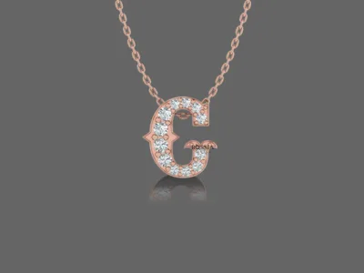 Letter "G" Gold Pendant