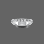 Charming Wedding Band with Stunning Shank