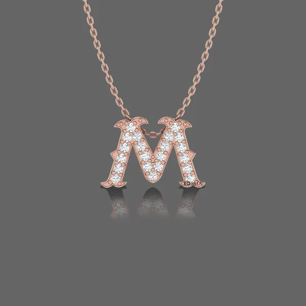 Letter "M" Gold Pendant