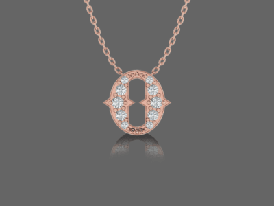 Letter "O" Gold Pendant