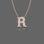 Letter "R" Gold Pendant