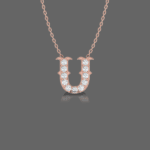 Letter "U" Gold Pendant