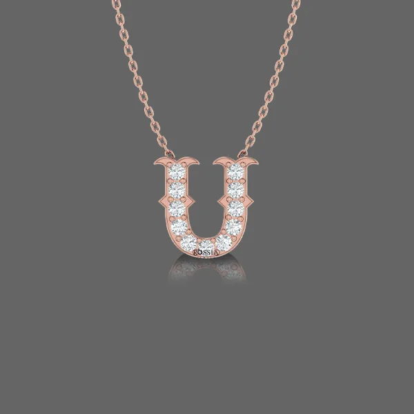 Letter "U" Gold Pendant