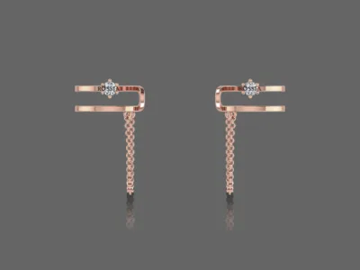 Glistening Diamond Ear Cuff