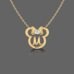 Minnie Mouse Gold Initial Pendant