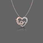Gleaming Heart Name Pendant