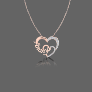 Gleaming Heart Name Pendant