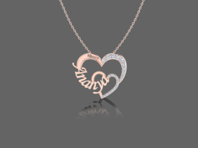Gleaming Heart Name Pendant
