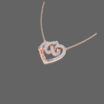 Tailored Two Hearts Name Pendant
