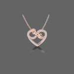 Shimmering Heart Infinity Tailored Name Pendant