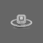 Emerald Halo Ring