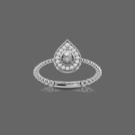 Pear Halo Ring