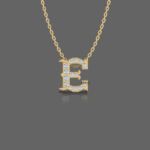 Letter "E" Gold Pendant
