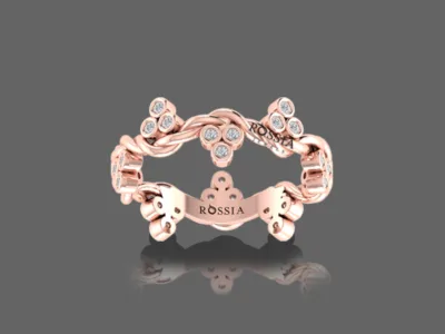 Osier Berry Bling Wedding Band