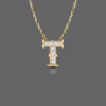 Letter "T" Gold Pendant