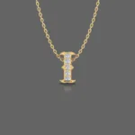 Letter "I" Gold Pendant