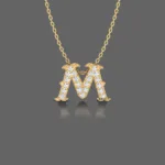 Letter "M" Gold Pendant
