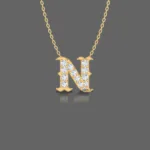 Letter "N" Gold Pendant