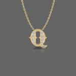 Letter "Q" Gold Pendant