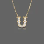 Letter "U" Gold Pendant