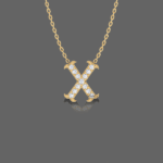Letter "X" Gold Pendant