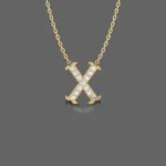 Letter "X" Gold Pendant