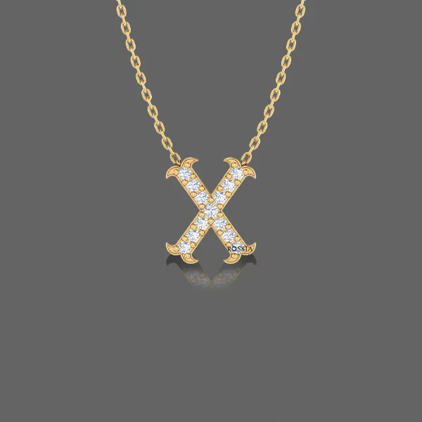 Letter "X" Gold Pendant