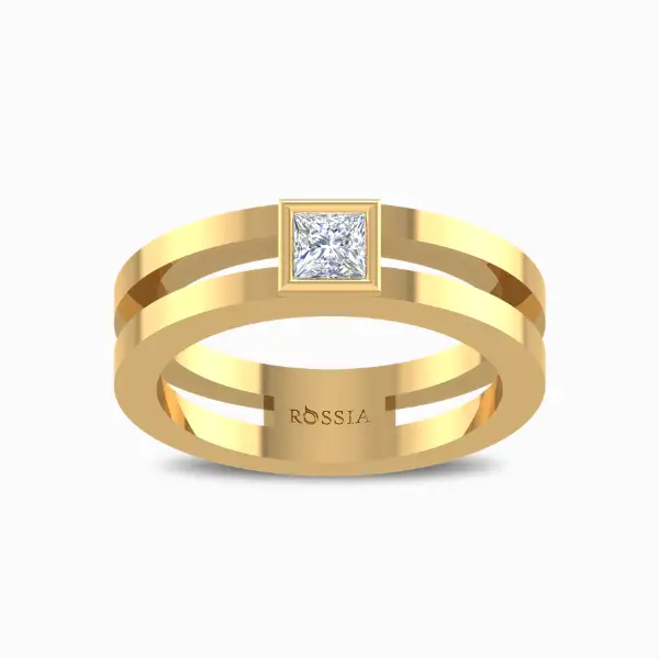 Apollo-Natural-Men’s-Ring-Yellow-Gold-Front-View Apollo Natural Diamond Men's Ring