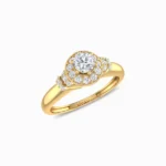 Artistic-Natural-Diamond-Ring-Yellow-Gold-Side-View